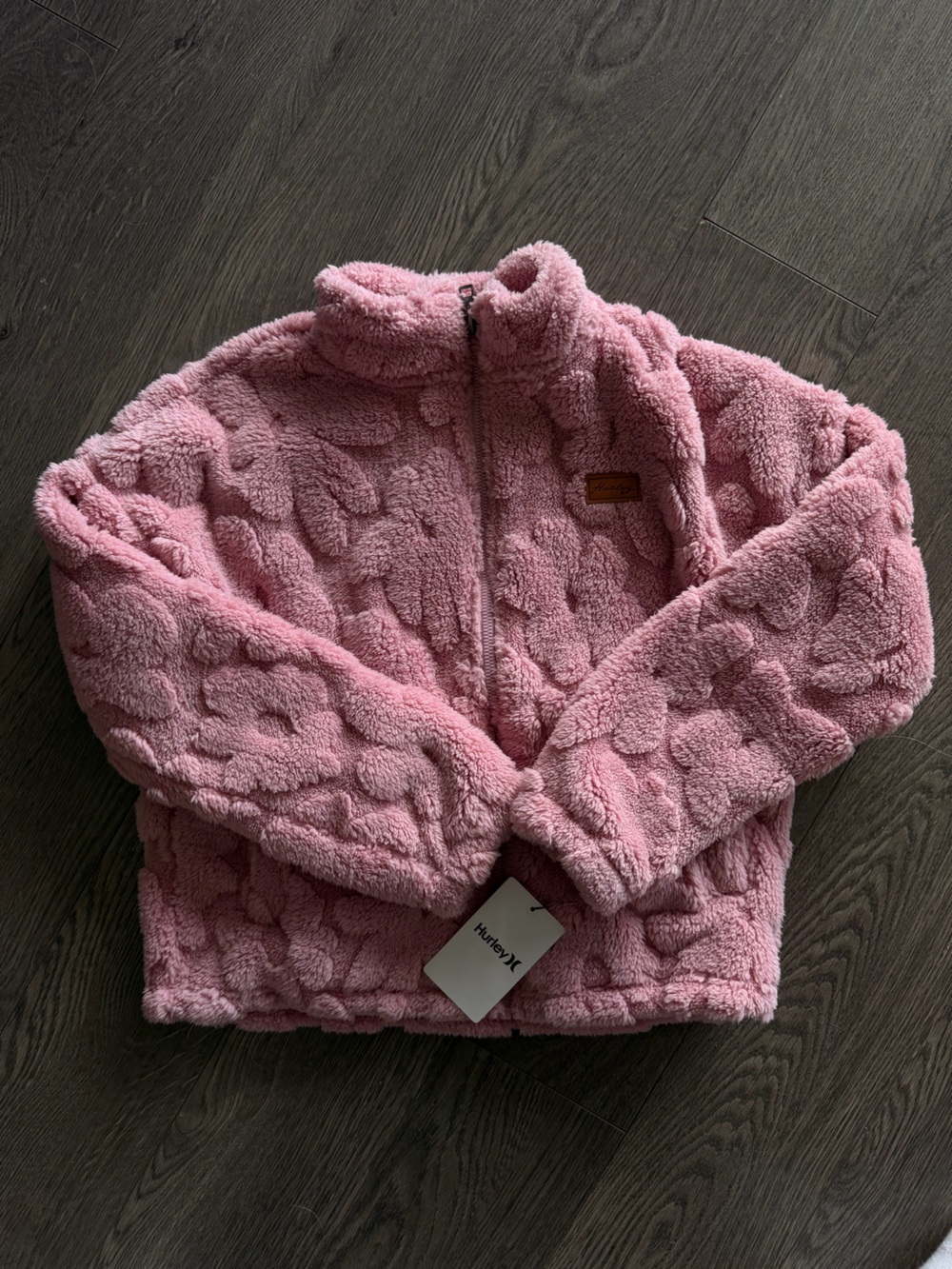 Girls Hurley Plush Pink Sherpa Pullover